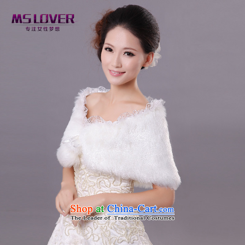  Wedding dress in spring and autumn mslover warm winter partner plush lace system with ball marriages FW121106 gross shawl , ivory, Lisa (MSLOVER) , , , shopping on the Internet