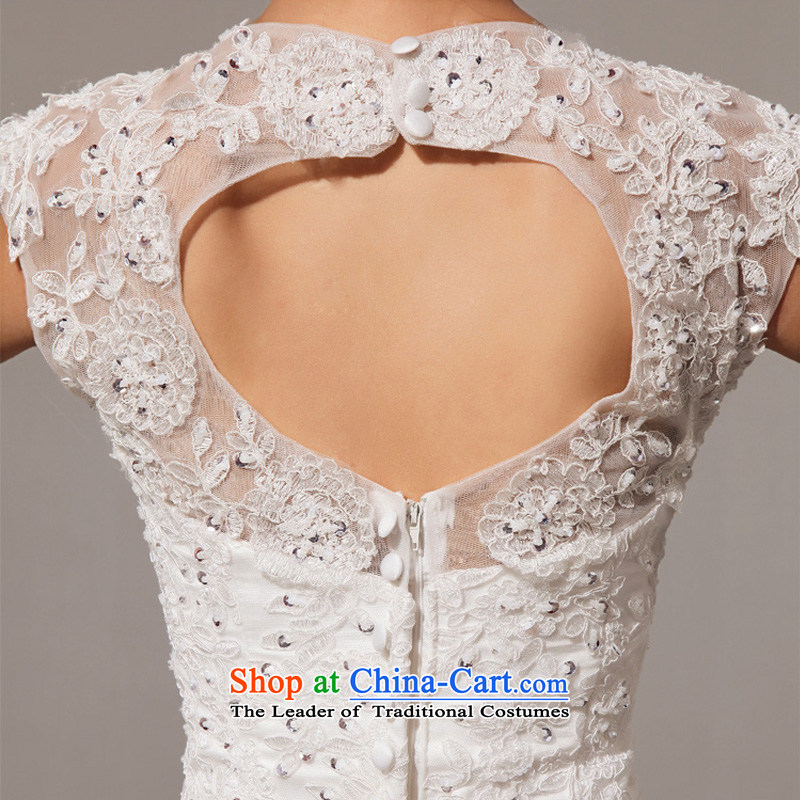 2014 new bride treasure angel lace on small trailing wedding dresses wedding dresses of the same drama female m White L, darling Bride (BABY BPIDEB) , , , shopping on the Internet