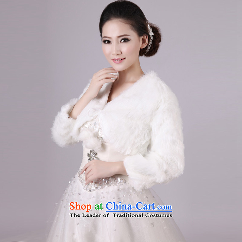 Mslover wedding dresses warm winter partner plush without collars thick long-sleeved marriages gross shawl vest FW131006 of ivory, Lisa (MSLOVER) , , , shopping on the Internet