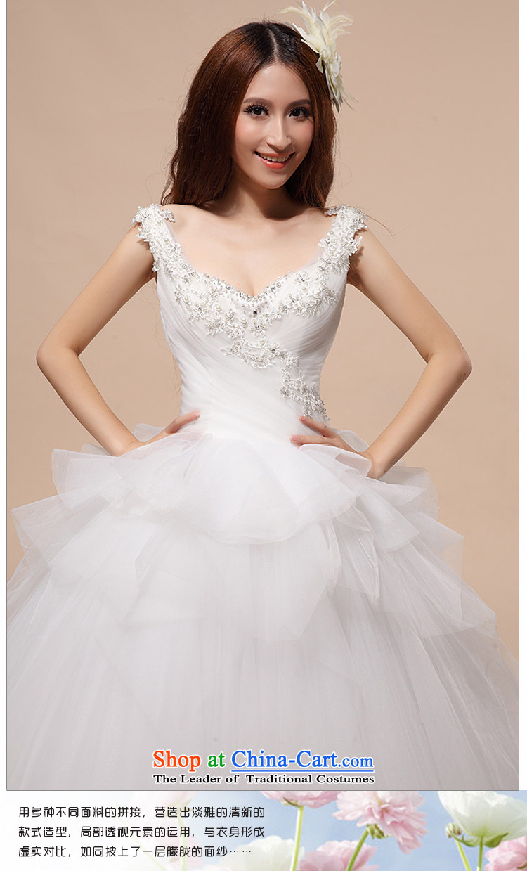 Baby bride bride wedding dresses Korean skirt wedding parties princess deep V-Neck Wedding 2014 White M new picture, prices, brand platters! The elections are supplied in the national character of distribution, so action, buy now enjoy more preferential! As soon as possible.