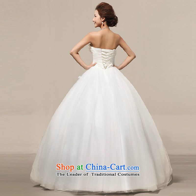 2014 new bride treasure on the new manual flowers Marquee to skirt retro white Korean brides wedding dresses , L, M white baby Bride (BABY BPIDEB) , , , shopping on the Internet