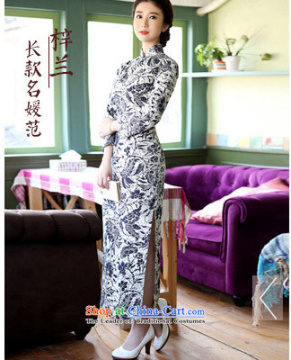 A Pinwheel Without Wind--jae (Yat-lan cotton linen dresses new stylish retro fitted in spring and autumn improved long cheongsam dress suit XL Photo, prices, brand platters! The elections are supplied in the national character of distribution, so action, buy now enjoy more preferential! As soon as possible.