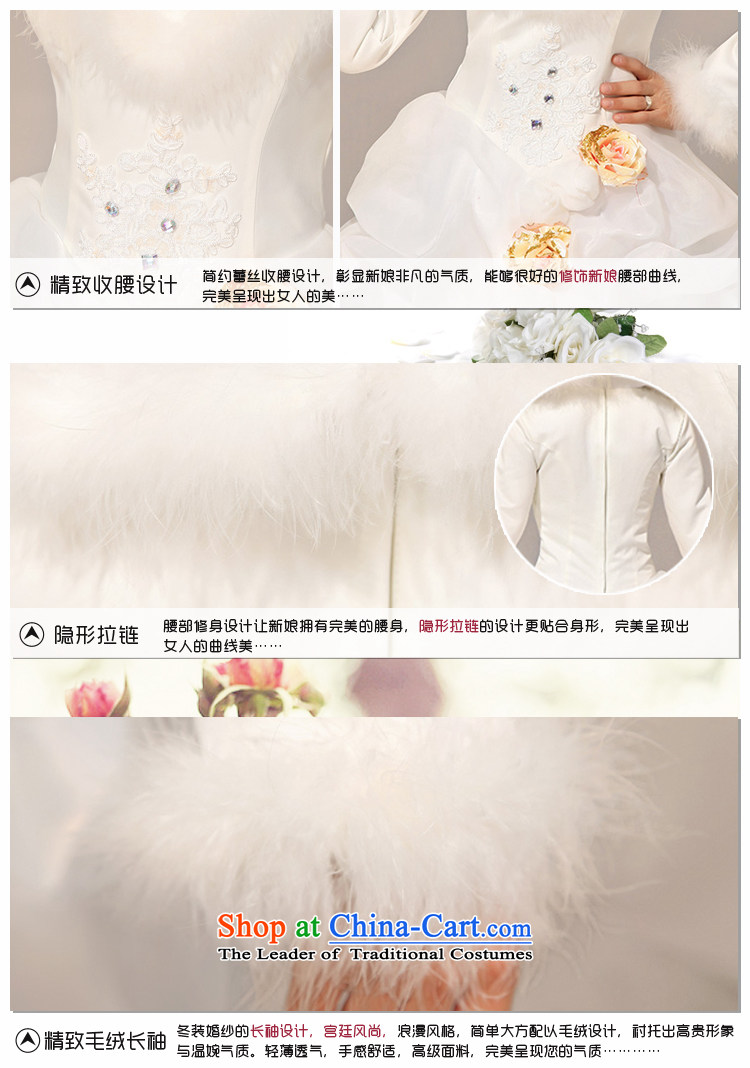 Baby bride wedding dresses 2014 new bride winter wedding gross cotton for wedding warm white long-sleeved cotton wedding will do not return - Size of pictures, please leave a message price, brand platters! The elections are supplied in the national character of distribution, so action, buy now enjoy more preferential! As soon as possible.