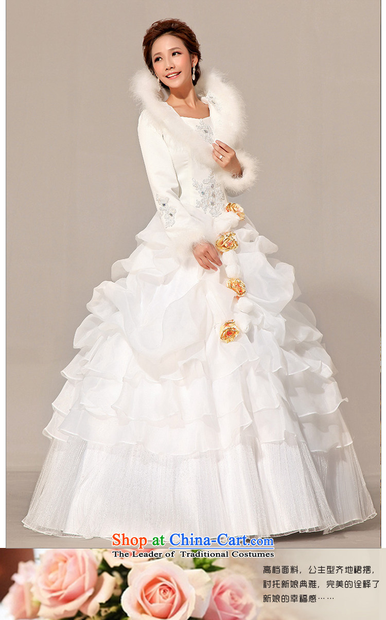 Baby bride wedding dresses 2014 new bride winter wedding gross cotton for wedding warm white long-sleeved cotton wedding will do not return - Size of pictures, please leave a message price, brand platters! The elections are supplied in the national character of distribution, so action, buy now enjoy more preferential! As soon as possible.