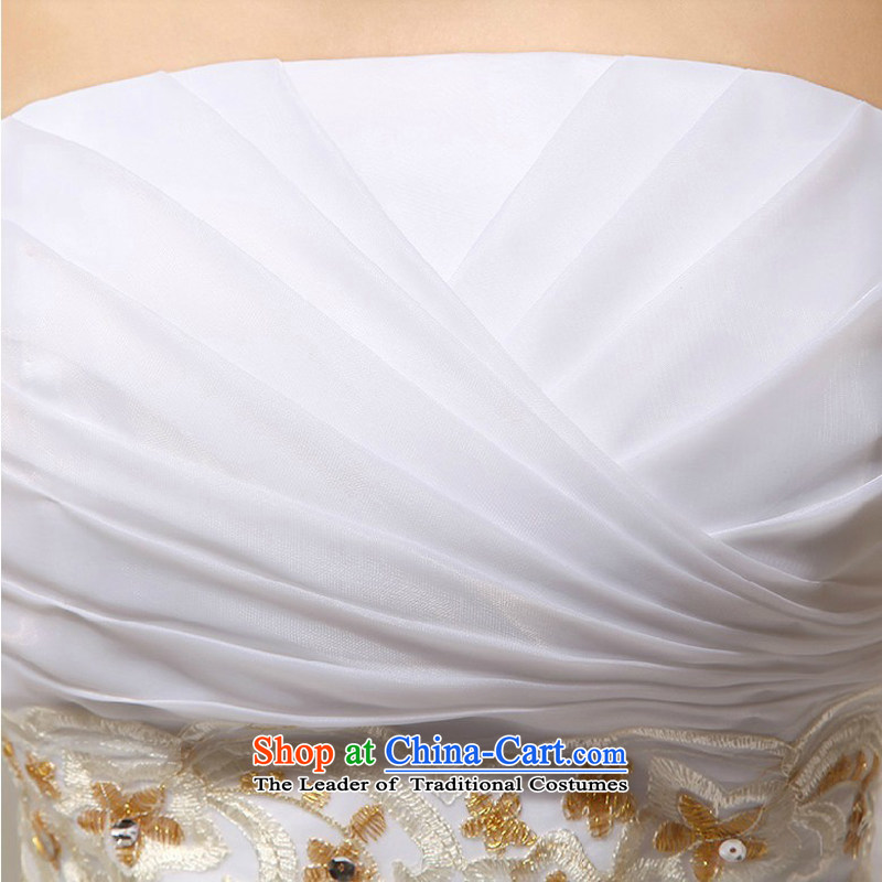 Baby bride wedding dresses new 2014 photo building photography Korean Won-Princess Bride wedding alignment of the funds from the chest zipper white XXL, wiping the bride (BABY BPIDEB treasure) , , , shopping on the Internet