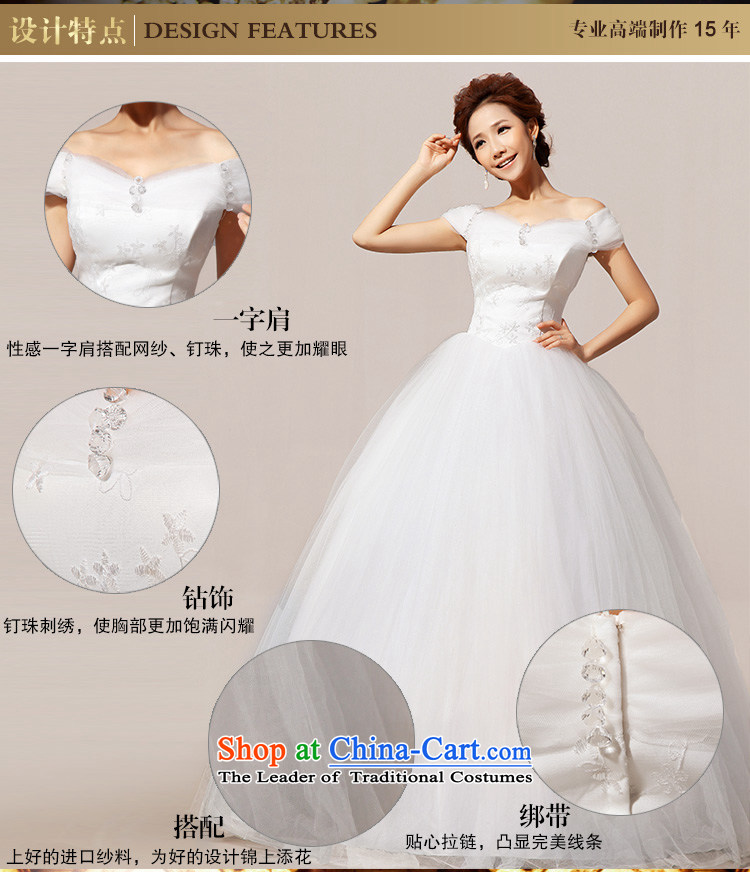 2014 new bride treasure Korean word sweet shoulder wedding Sau San, marriages wedding dress m White XXL picture, prices, brand platters! The elections are supplied in the national character of distribution, so action, buy now enjoy more preferential! As soon as possible.