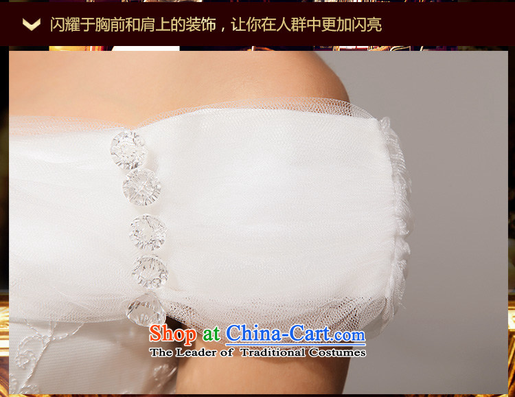 2014 new bride treasure Korean word sweet shoulder wedding Sau San, marriages wedding dress m White XXL picture, prices, brand platters! The elections are supplied in the national character of distribution, so action, buy now enjoy more preferential! As soon as possible.