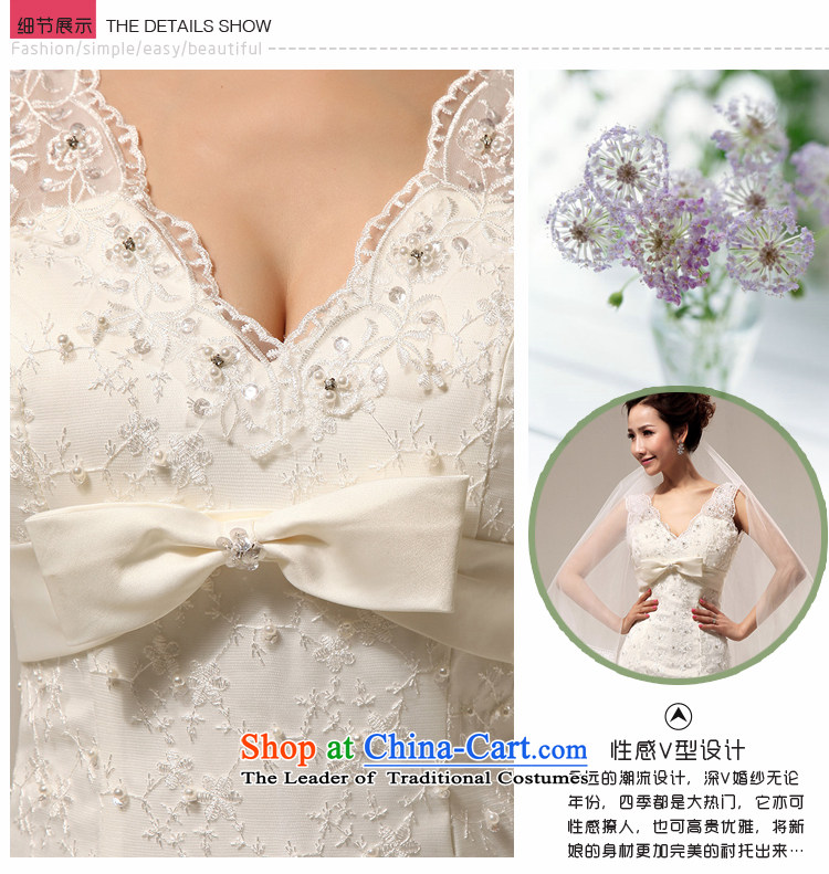 Baby bride wedding dresses deep V shoulders lace sweet foutune crowsfoot small trailing marriages wedding dresses m White XXL picture, prices, brand platters! The elections are supplied in the national character of distribution, so action, buy now enjoy more preferential! As soon as possible.