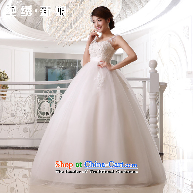 Embroidered brides is2015 marriages Top Loin wedding dresses shoulder strap with whiteM Pregnant Women