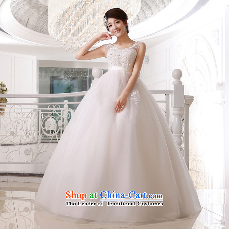Embroidered brides is 2015 marriages Top Loin wedding dresses shoulder strap with white M is pregnant women embroidered bride shopping on the Internet has been pressed.