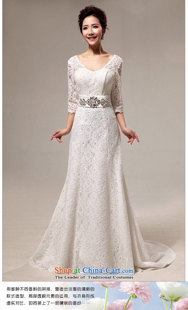 The Korean version of the bride baby luxury on the drilling sweet lace a field in the tail light shoulder cuff marriages wedding dresses m White L picture, prices, brand platters! The elections are supplied in the national character of distribution, so action, buy now enjoy more preferential! As soon as possible.