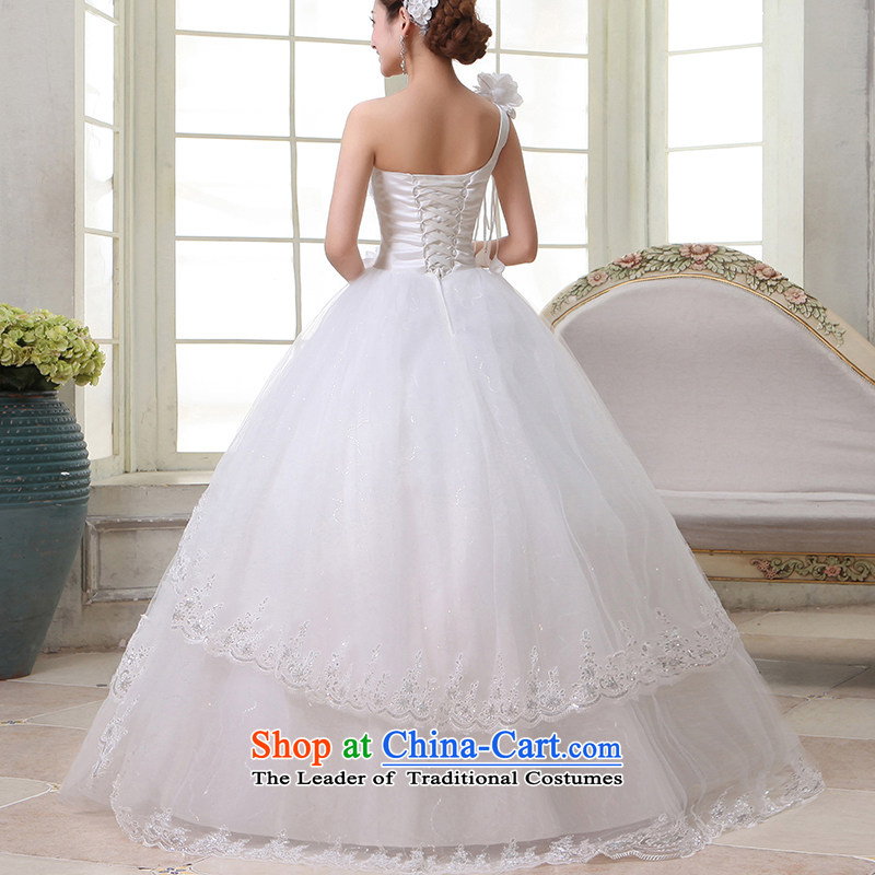 Embroidered is the new Korean brides 2015 edition sweet to click Align the princess shoulder straps flowers marriage wedding XXL, white is embroidered bride shopping on the Internet has been pressed.