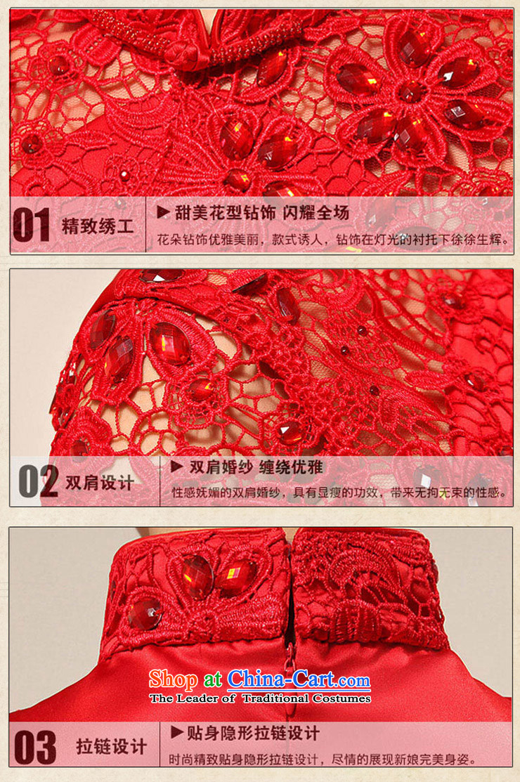 The new red qipao mslover cheongsam dress bride short of marriage, lace bows services qipao QLF130815 Red 2 feet) of PUERTORRICANS waist picture, prices, brand platters! The elections are supplied in the national character of distribution, so action, buy now enjoy more preferential! As soon as possible.