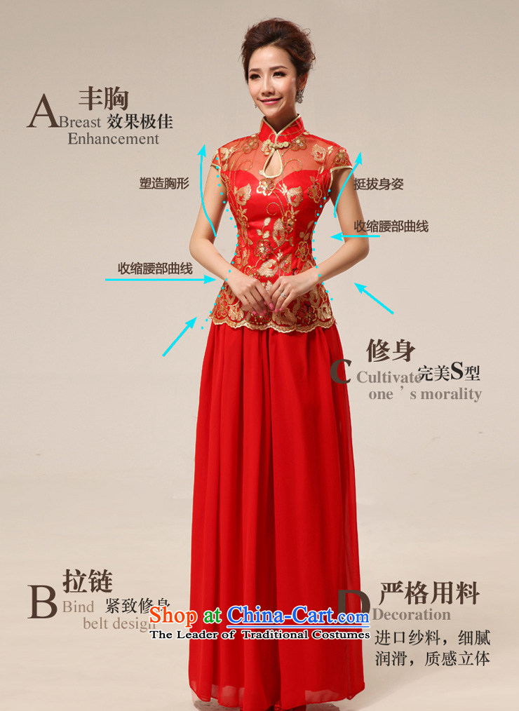 The new red qipao mslover cheongsam dress brides marriage long lace bows services qipao QLF130818 red L (2.2 feet) picture waistline, prices, brand platters! The elections are supplied in the national character of distribution, so action, buy now enjoy more preferential! As soon as possible.