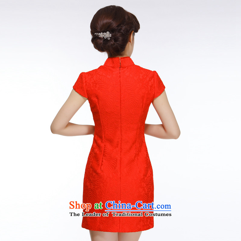 The former Yugoslavia Li known spring 2015 NEW OSCE root yarn Diamond red qipao gown exquisite Chinese brides upscale QW010 replacing red , L, Yugoslavia (Q.LIZHI Li shopping on the Internet has been pressed.)