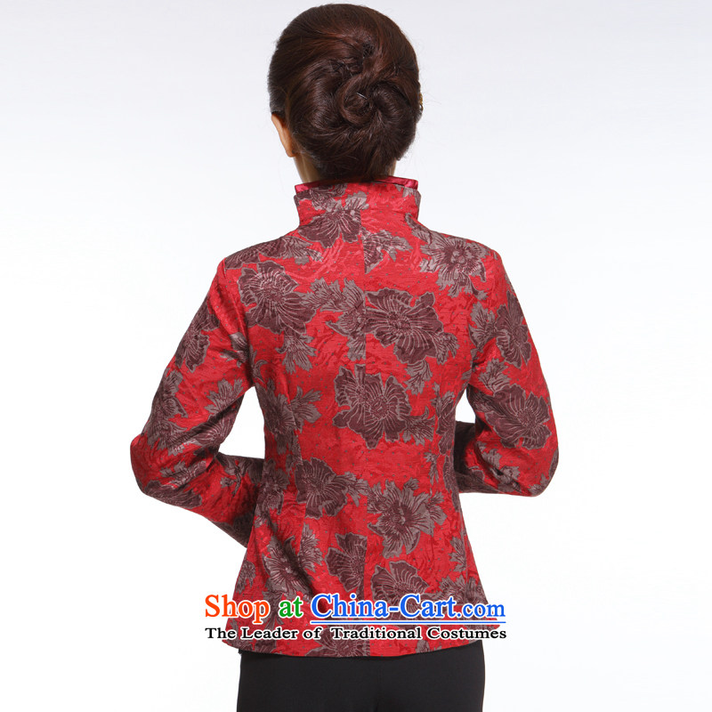 The former Yugoslavia Li aware of the new 2015 Ms. Tang Dynasty Poems thin layer of nostalgia for the improvement of stylish QN2492 collar double- double-collar momiji XL, Yugoslavia (Q.LIZHI Li shopping on the Internet has been pressed.)