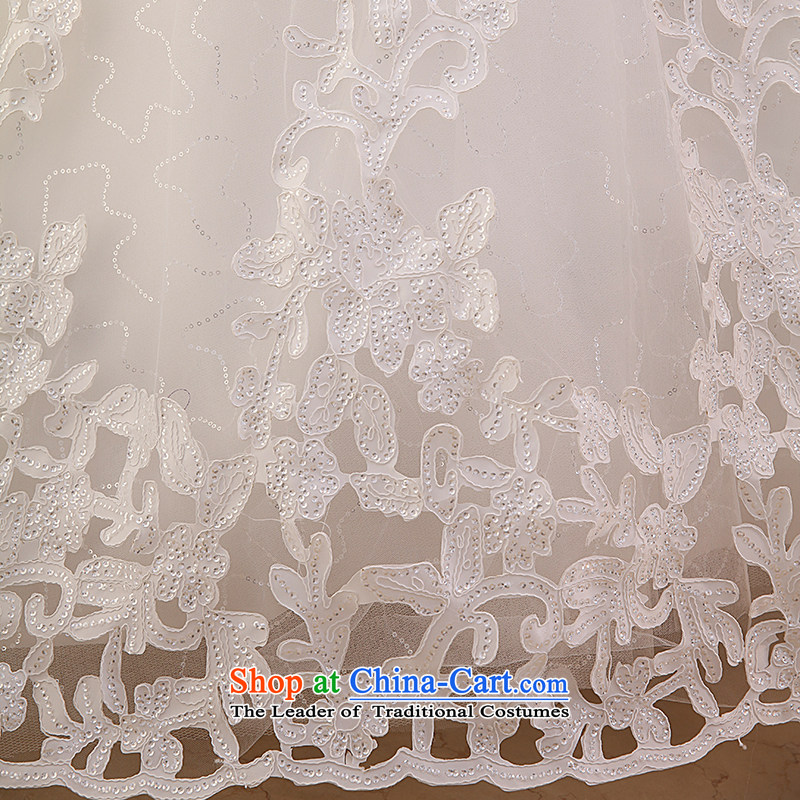 Embroidered bride 2015 Spring is the new Korean Won Elegance Korean sweet princess trailing white wedding dresses , is embroidered bride shopping on the Internet has been pressed.
