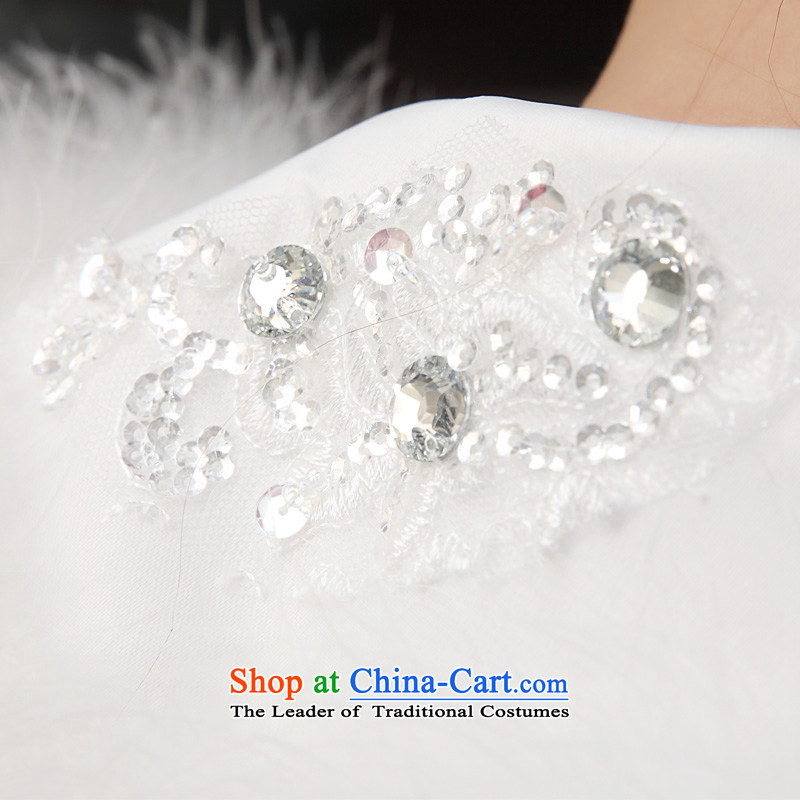 Shared Keun guijin 2014 new cotton wedding collar horn princess long-sleeved word warm to align the shoulder wedding dresses m White XL code from Suzhou shipment, shared Keun (guijin) , , , shopping on the Internet
