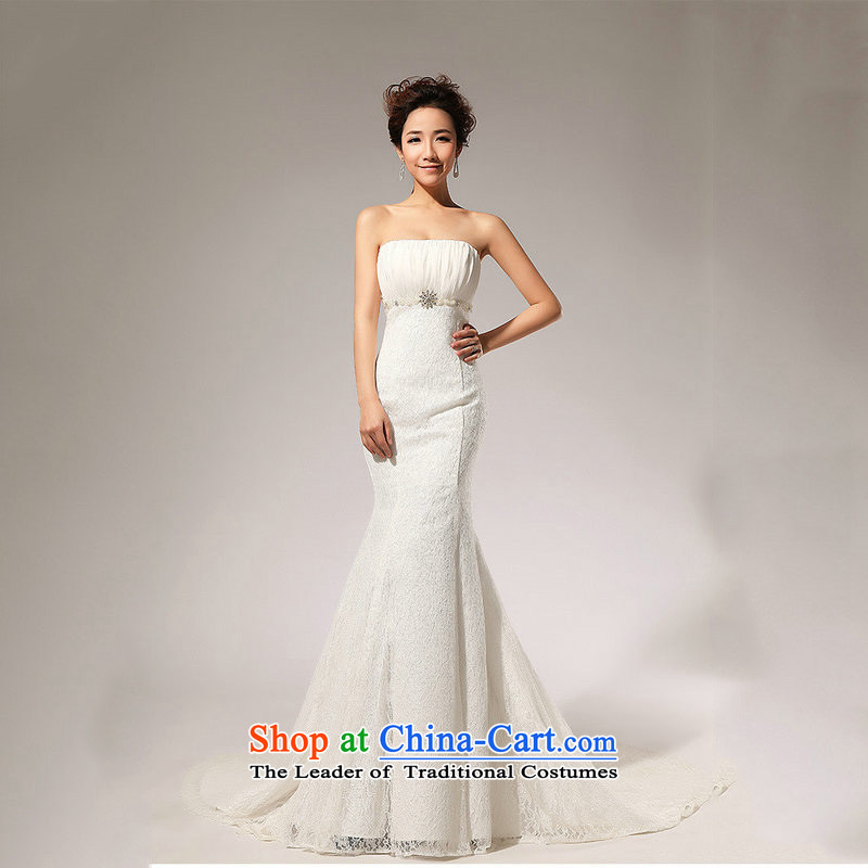 There is also a grand new optimize lace alignment of the waist A skirt anointed chest wedding dresses long skirt XS5229 White XL, yet also optimize 8D , , , shopping on the Internet