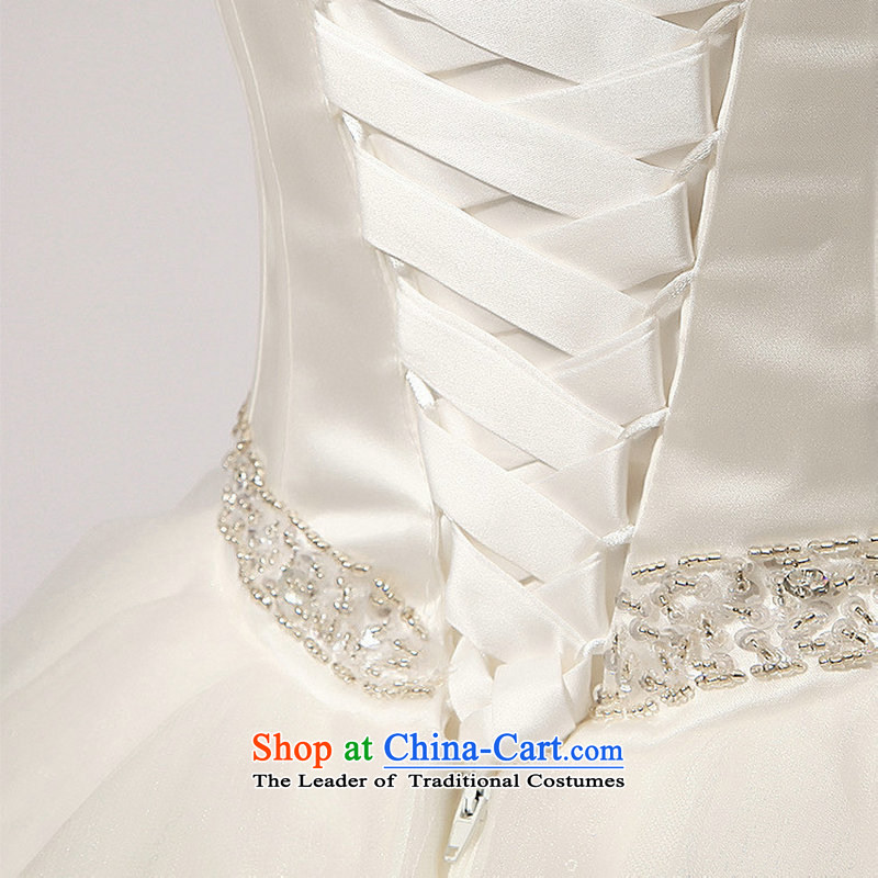 There is also a grand and optimize chest diamond alignment to bon bon skirt wedding dresses XS5227 fell onto the ground is optimized color white L, 8D , , , shopping on the Internet