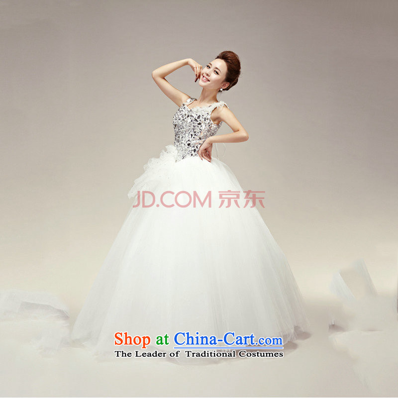 There is also a grand new optimized Korean shoulders water-soluble Lace up straps to align drill, marriages wedding dresses XS5223 White XL, yet optimized color 8D , , , shopping on the Internet
