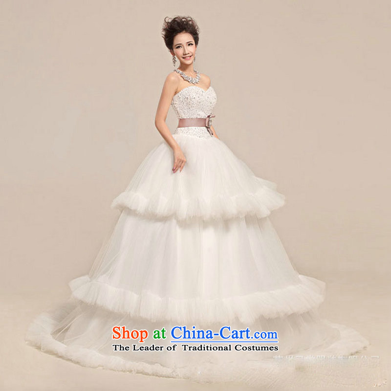 There is also a grand new optimized heart and chest flower waist waves Fung skirt wedding dress XS5218 white colored silk is optimized, , , , shopping on the Internet
