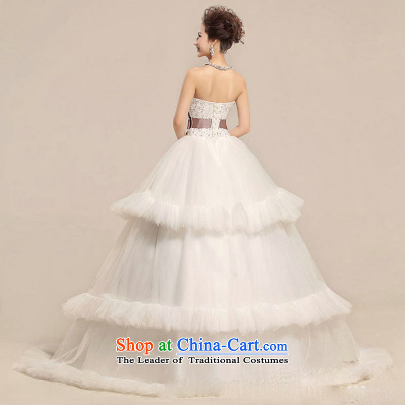 There is also a grand new optimized heart and chest flower waist waves Fung skirt wedding dress XS5218 white colored silk is optimized, , , , shopping on the Internet