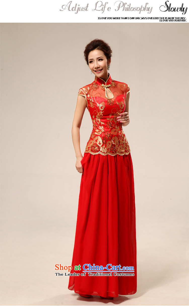 Taiwan's bride Antique Lace long red transparent lace sexy qipao XS2286 RED L picture, prices, brand platters! The elections are supplied in the national character of distribution, so action, buy now enjoy more preferential! As soon as possible.