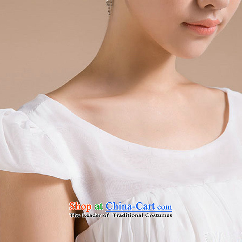 The population of Taiwan New small dress flowers skirt as bridesmaid to skirt short skirt XS2278 White M Taiwan population , , , shopping on the Internet