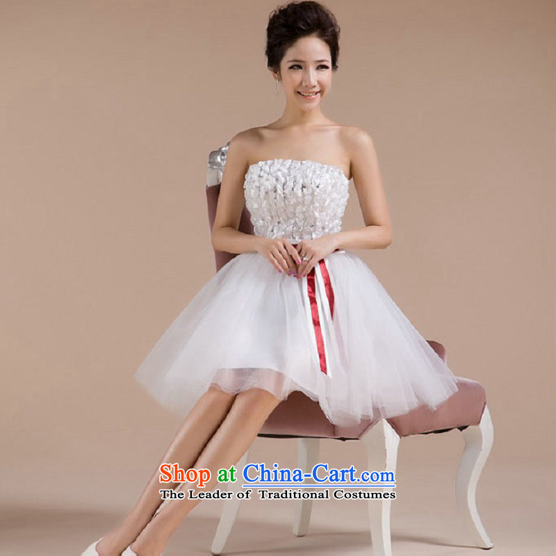 Taiwan New silk dress heart anointed chest sweet tether graceful and elegant small white L, yet XS2277 dress is a , , , shopping on the Internet