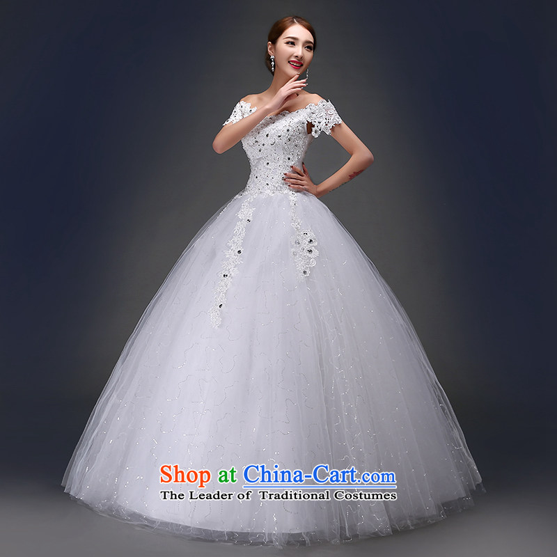 The word is embroidered bride package shoulder marriage wedding dresses new 2015 Autumn engraving lace Korean retro straps to align the wedding M is embroidered bride shopping on the Internet has been pressed.