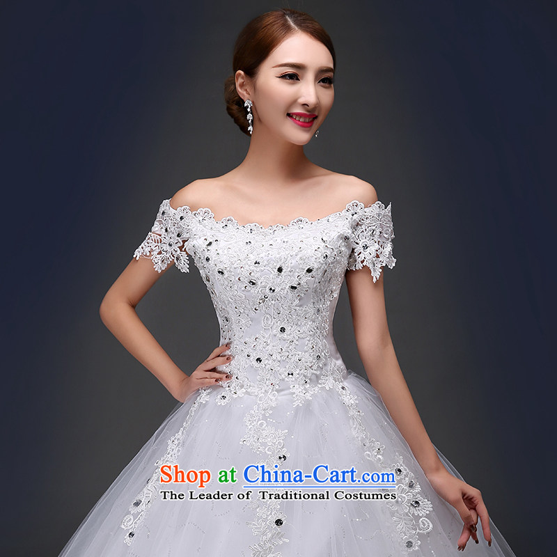 The word is embroidered bride package shoulder marriage wedding dresses new 2015 Autumn engraving lace Korean retro straps to align the wedding M is embroidered bride shopping on the Internet has been pressed.