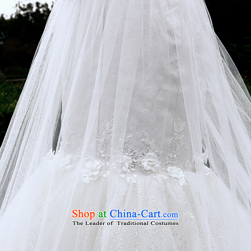 A Bride tail wedding crowsfoot lace the new Korean winter wedding A963 S, a bride shopping on the Internet has been pressed.