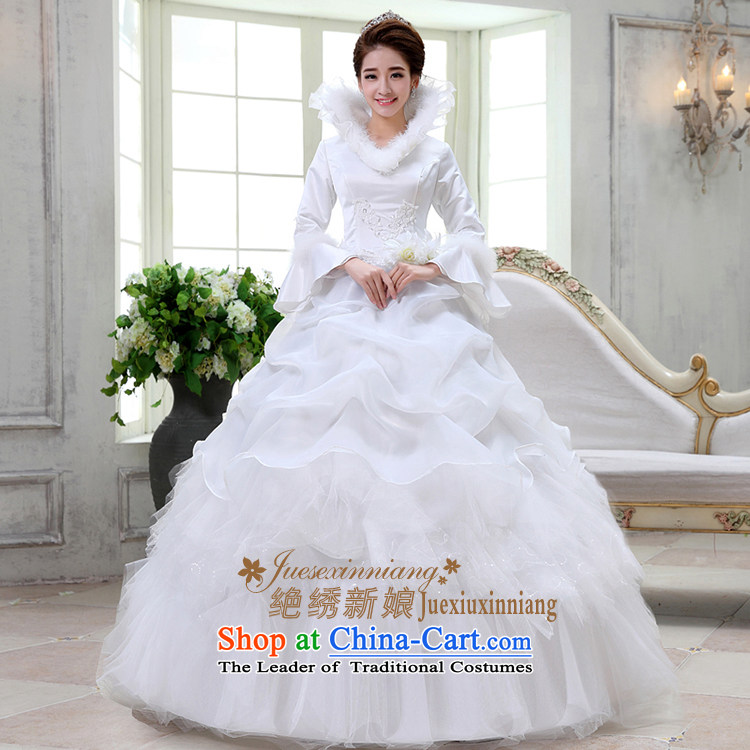 Embroidered Bride Korean top Korean sweet to align the marriage of autumn and winter long-sleeved bon bon skirt elegant Hyun-sook wedding White M pictures, prices, brand platters! The elections are supplied in the national character of distribution, so action, buy now enjoy more preferential! As soon as possible.