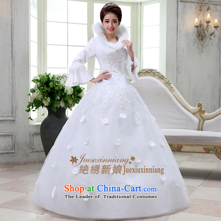 Embroidered brides is 2015 autumn and winter new stylish plush warm to align the long-sleeved cotton white wedding pictures, prices, S brand platters! The elections are supplied in the national character of distribution, so action, buy now enjoy more preferential! As soon as possible.