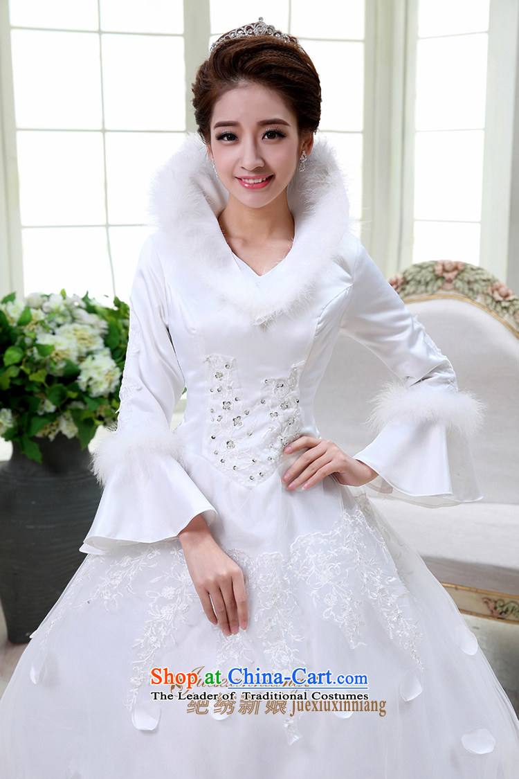 Embroidered brides is 2015 autumn and winter new stylish plush warm to align the long-sleeved cotton white wedding pictures, prices, S brand platters! The elections are supplied in the national character of distribution, so action, buy now enjoy more preferential! As soon as possible.
