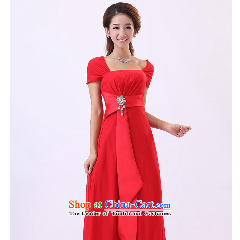 Mak-hee 2014 new stylish long-haired dress marriage wedding services Red Shawl boards bows ceremony L/165, mak-hee , , , Red shopping on the Internet