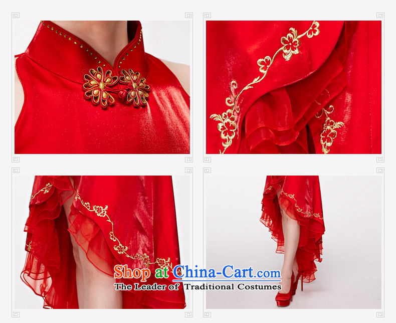 A qipao wood really spring and summer 2015 New Chinese wedding dresses elegant brides tail female 70145 long skirt 05 RED M picture, prices, brand platters! The elections are supplied in the national character of distribution, so action, buy now enjoy more preferential! As soon as possible.