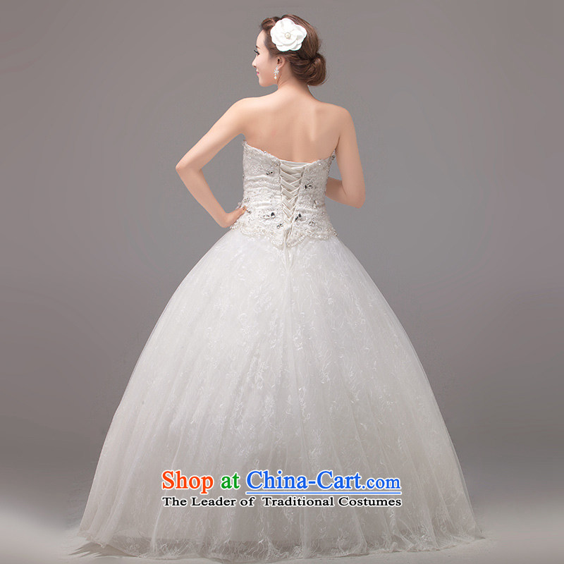 Mslover Korean wedding temperament and chest nail Pearl Sau San Princess ultra-fung petticoats bride to align the strap Wedding 0036 M  M 2 feet of white waist of EFDITS) Lisa (MSLOVER) , , , shopping on the Internet