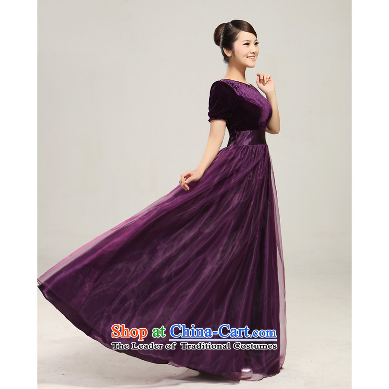 2013 new Royal Blue Diamond chorus clothing stage performance services large long skirt choral services custom purple , L, Charlene Choi Spirit (yanling) , , , shopping on the Internet