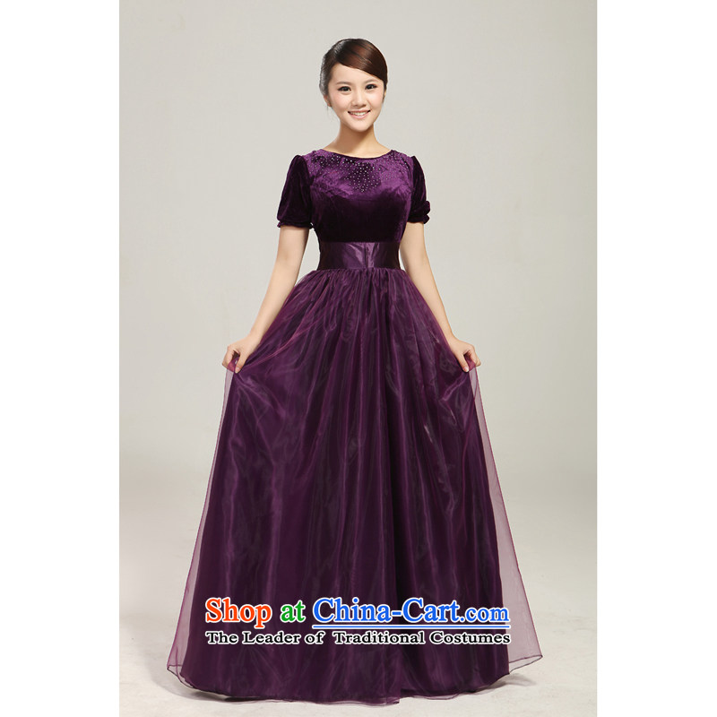 2013 new Royal Blue Diamond chorus clothing stage performance services large long skirt choral services custom purple , L, Charlene Choi Spirit (yanling) , , , shopping on the Internet