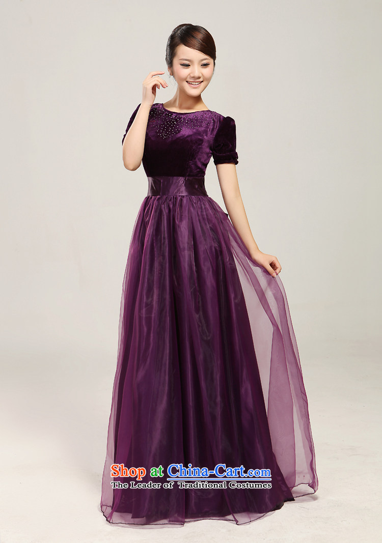 2013 new Royal Blue Diamond chorus clothing stage performance services large long skirt choral services custom purple L picture, prices, brand platters! The elections are supplied in the national character of distribution, so action, buy now enjoy more preferential! As soon as possible.