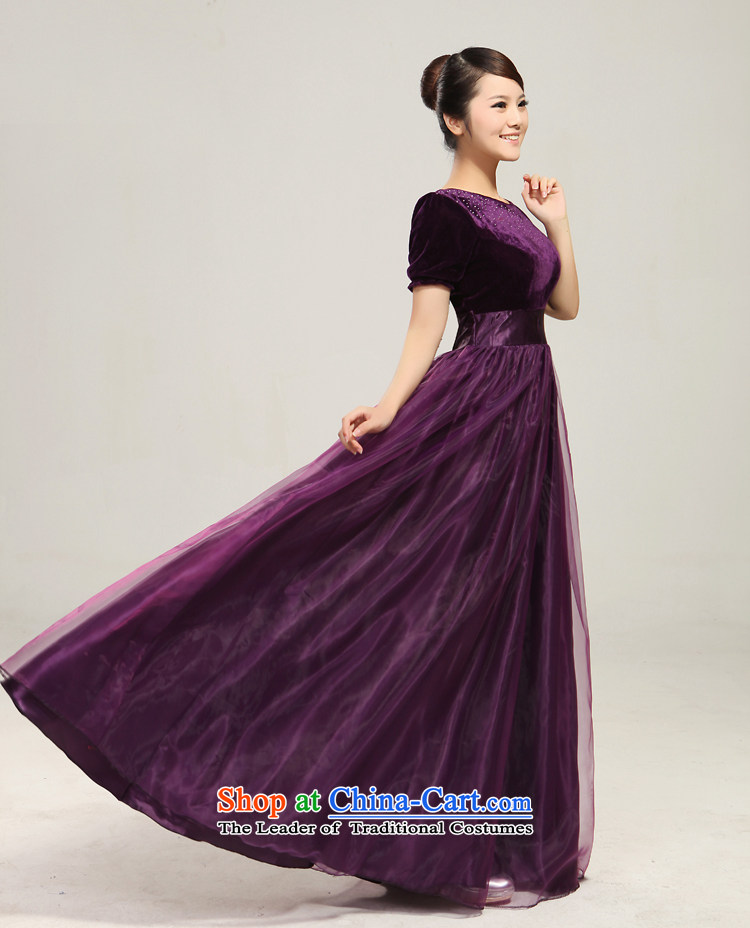 2013 new Royal Blue Diamond chorus clothing stage performance services large long skirt choral services custom purple L picture, prices, brand platters! The elections are supplied in the national character of distribution, so action, buy now enjoy more preferential! As soon as possible.