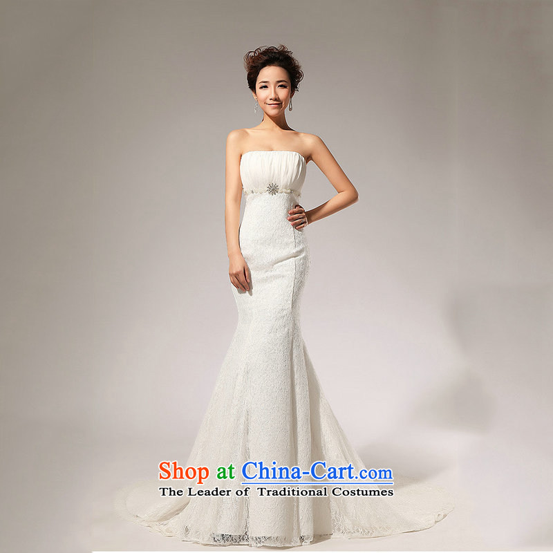 Optimize the new 2015 Hong-aligned with lace waist A skirt anointed chest wedding dresses long skirt HS70 anointed XS7019 chest m White XXL, optimize Philip Wong , , , shopping on the Internet