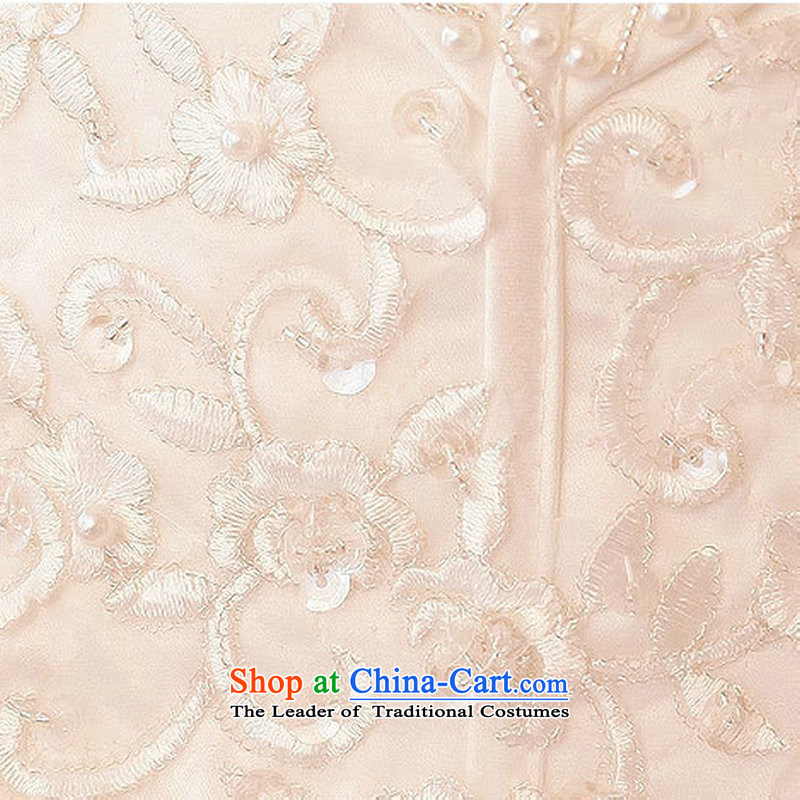 Optimize Hong-bride wedding dress deluxe banquet skirts and dress skirt chest thin large graphics bon bon dress XS7038 m White M, Optimize Hong shopping on the Internet has been pressed.
