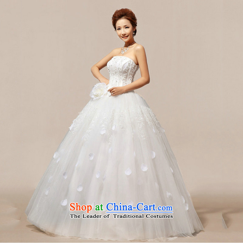 Optimize video new spring and summer 2014 Korean wiping the chest straps to align the diamond wedding dresses XS7037 marriages m White XL, Optimize Hong shopping on the Internet has been pressed.