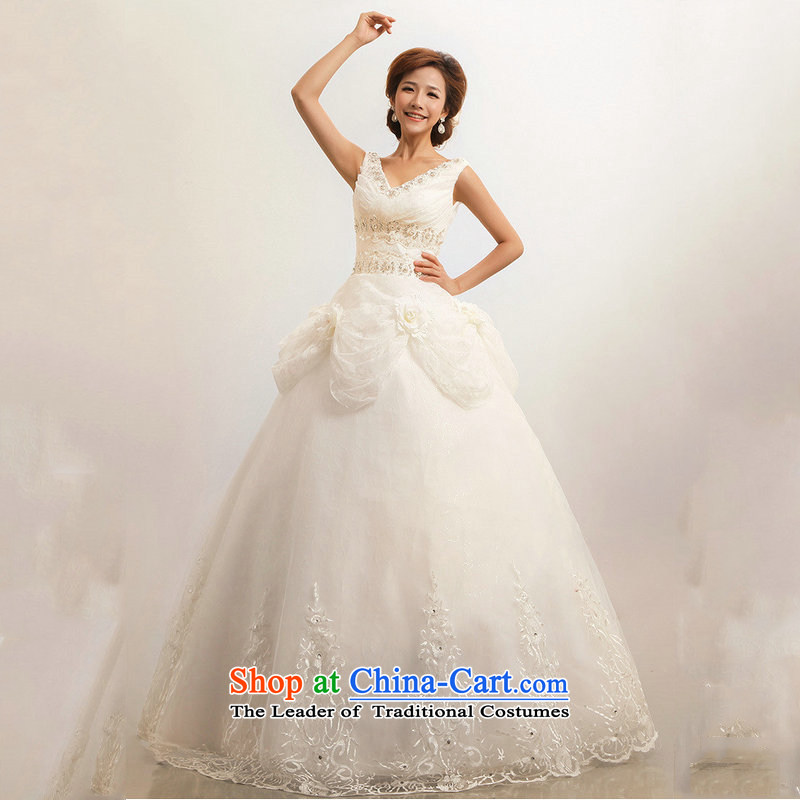 Optimize Hong-wedding dresses 2015 new autumn and winter to align the shoulders a stylish shoulder graphics thin field lace white wedding XS7041 m White M, Optimize Hong shopping on the Internet has been pressed.