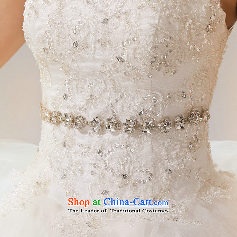 Optimize Hong-spring and summer 2014 new wedding dresses Korean alignment with chest strap white diamond wedding princess XS7108 trailing white S, Optimize Hong shopping on the Internet has been pressed.