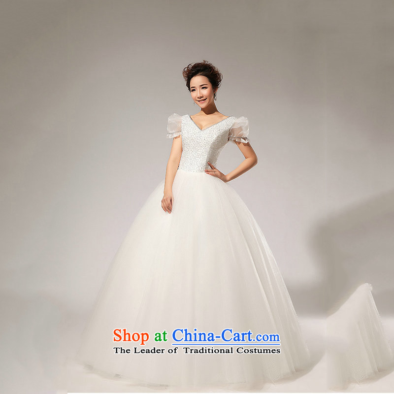 Optimize Hong-wedding dresses bubble cuff sweet princess new alignment with 2014 lace bon bon wedding XS7156 m White M, Optimize Hong shopping on the Internet has been pressed.