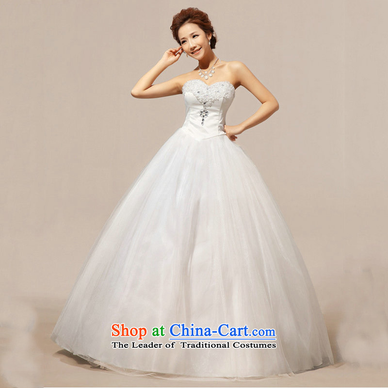 Optimize Hong-bride stylish wedding dresses and chest of large thin graphics Korean lace princess wedding XS7164 m White L, Optimize Hong shopping on the Internet has been pressed.